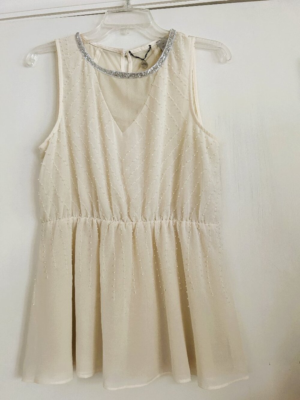 BKE Boutique beaded blouse